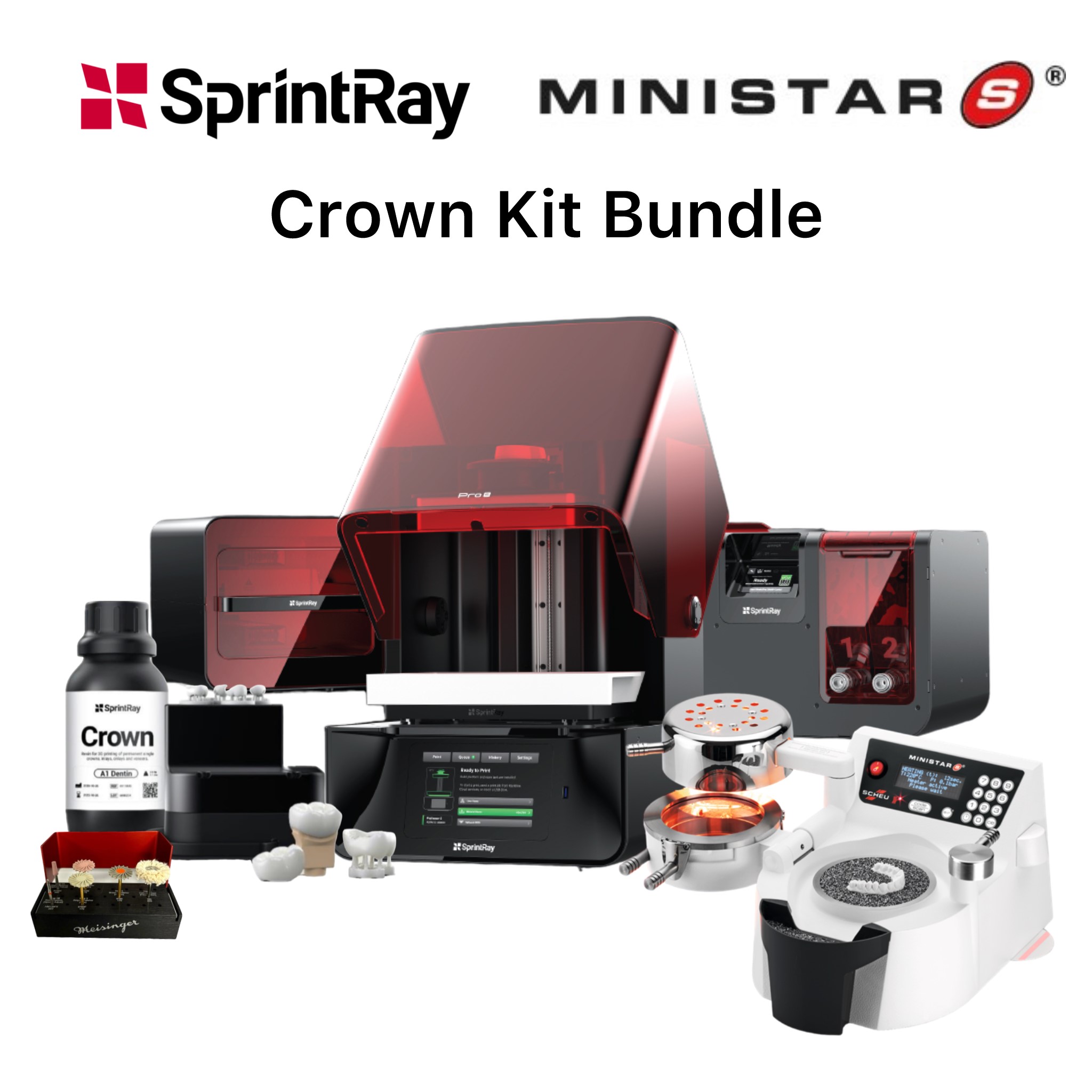 SprintRay Pro95 S 3D Printer Crown Kit Bundle & Ministar S®